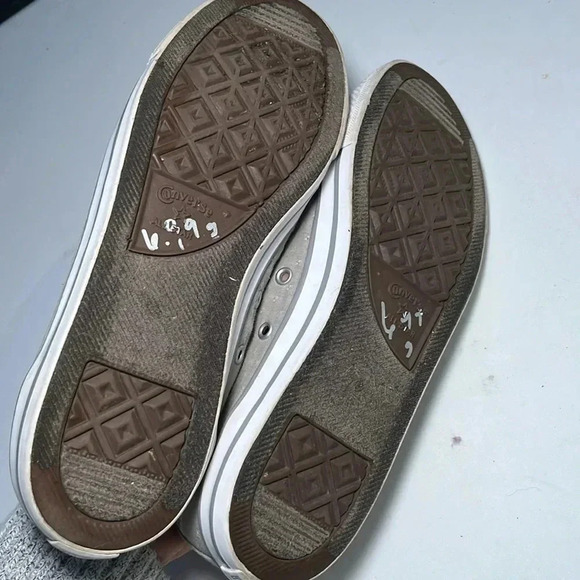 Conversr All Stars Pin Dot Chuck Taylors Light Gray - Picture 4 of 7